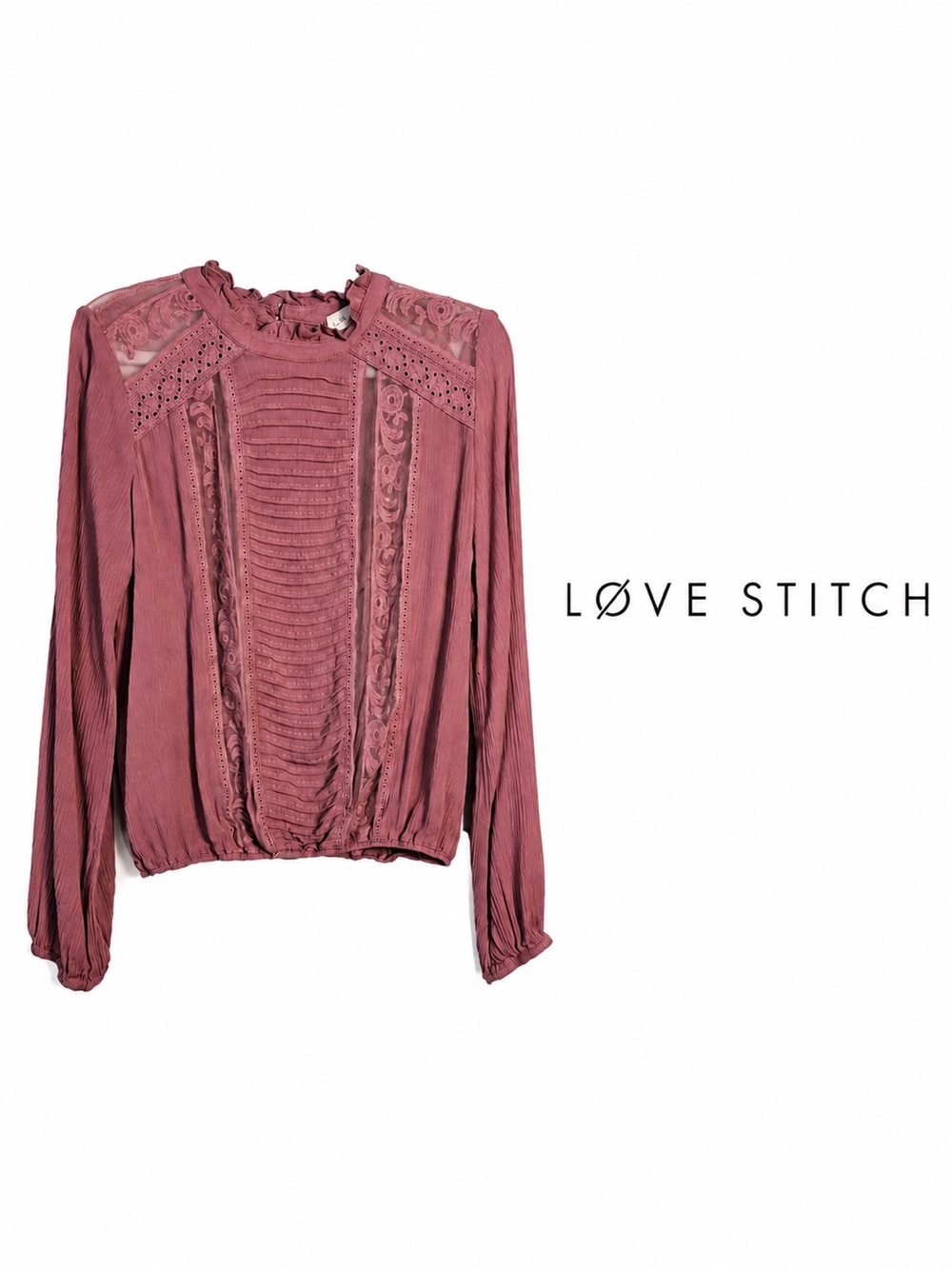 LOVESTITCH Lace Detail Blouse Small